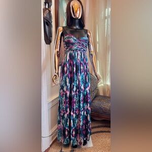 Laundry by Shelli Segal Multi-colored Strapless Gown -Size 4 runs slightly small